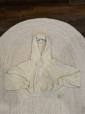 Levi's Light Beige Cropped Hoodie Sweatshirt